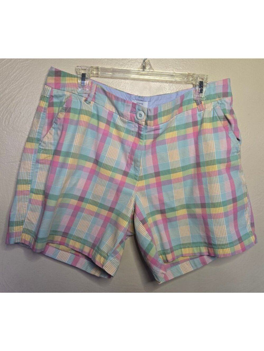 Crown And Ivy Plaid Shorts Ladies Size 14W Classic Summer Casual